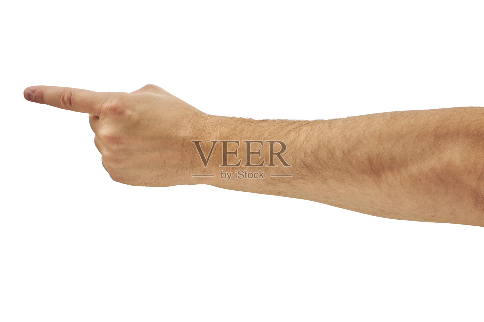 成年男子手指方向,孤立上白照片摄影图片