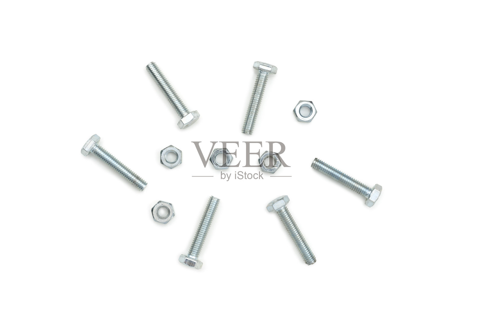 关闭螺栓和螺母。照片摄影图片