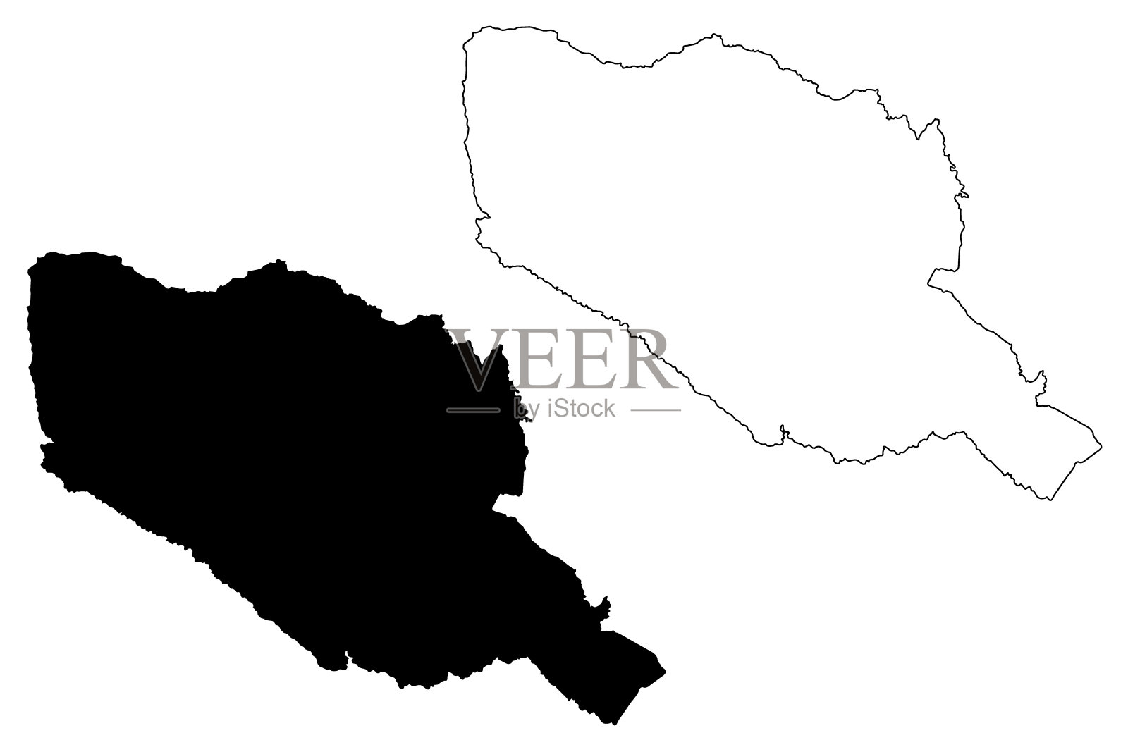 穆兰加县(肯尼亚共和国,中部省)地图矢量图,手绘穆兰阿地图插画图片素材