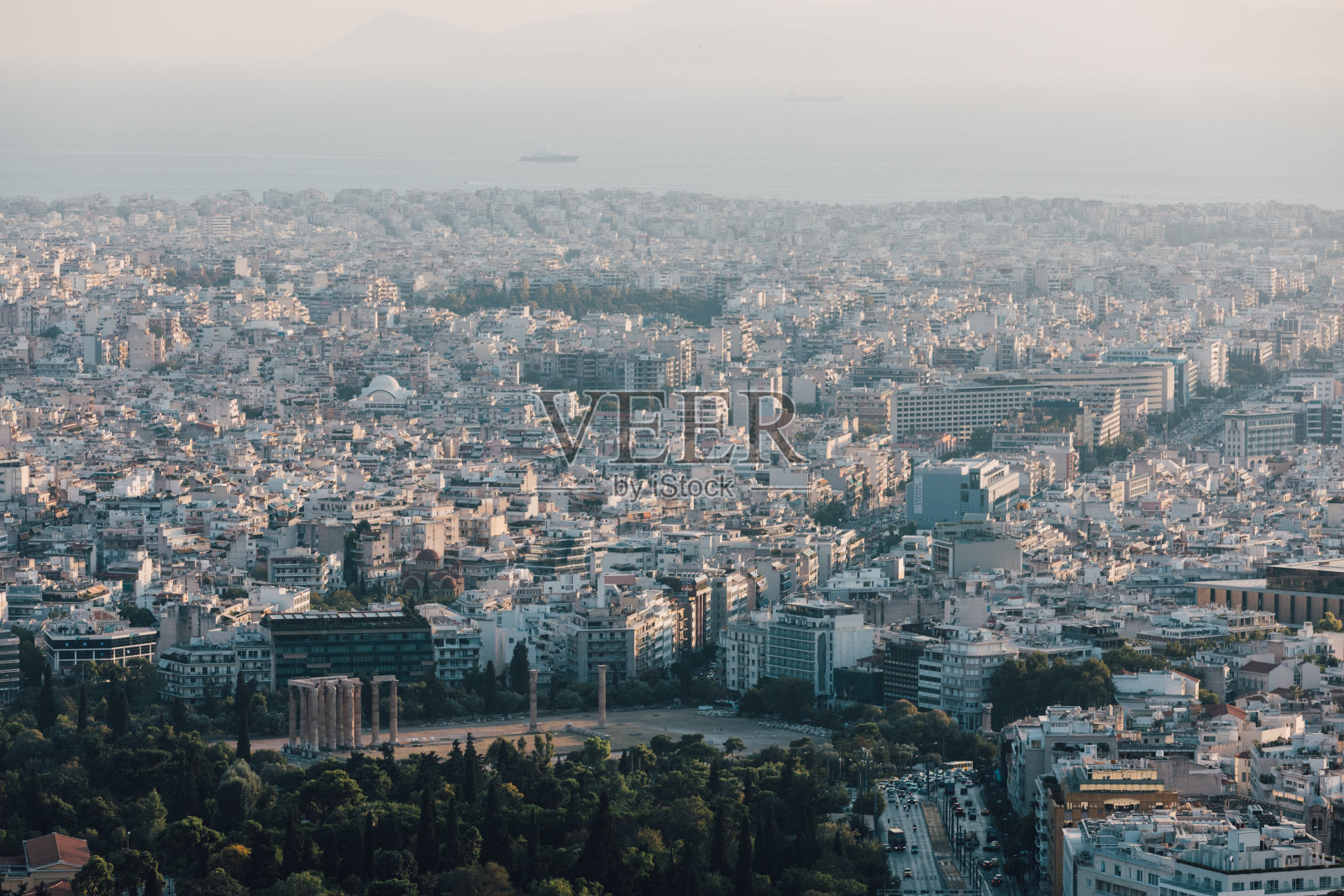黄昏中的雅典照片摄影图片