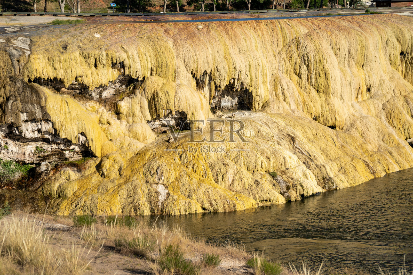 温泉州立公园在温泉波利斯,怀俄明州的夏天照片摄影图片