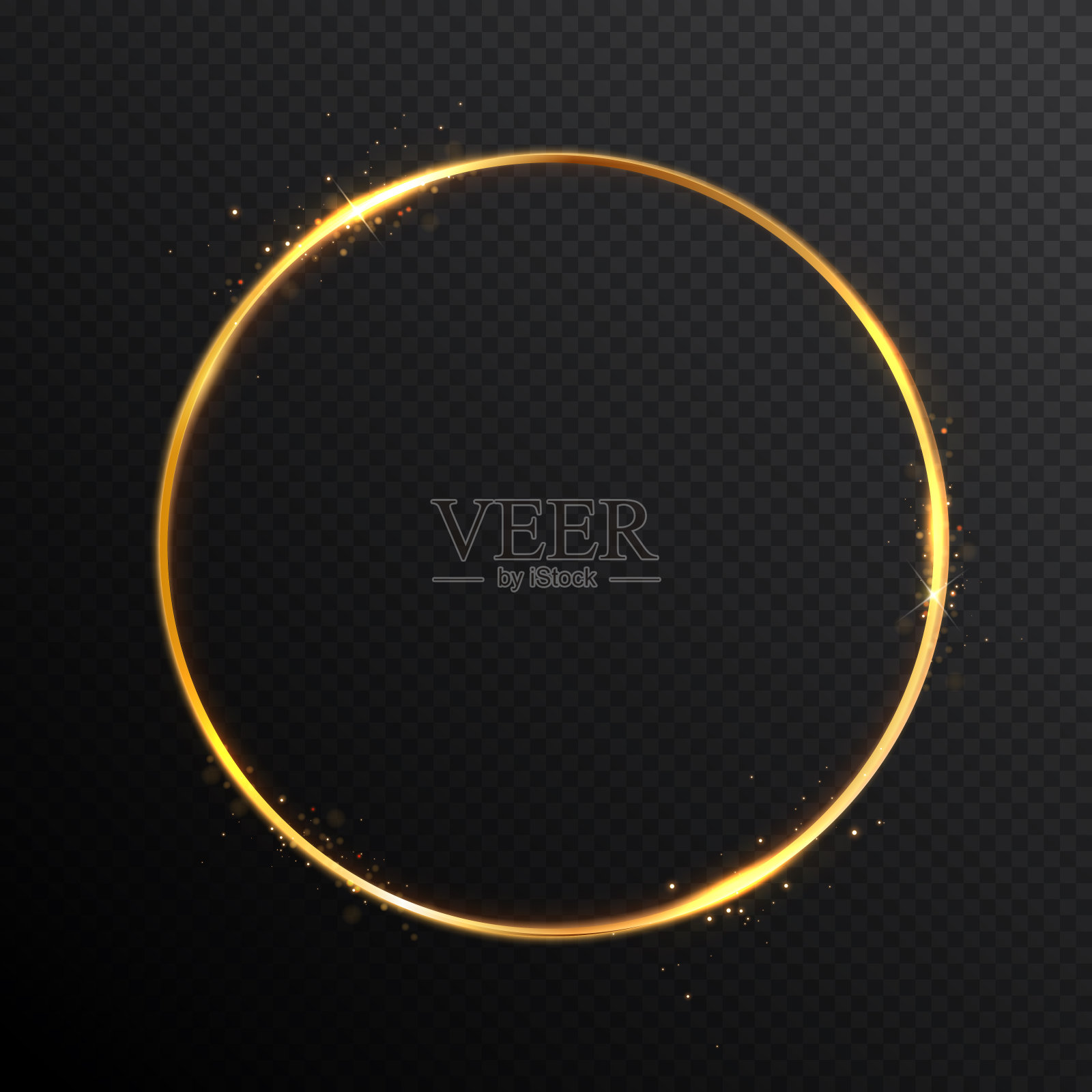 矢量黄金闪光光框架插画图片素材