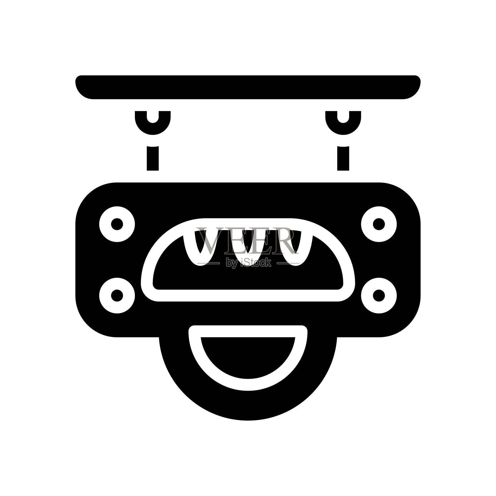 面包店图标相关的面包店板与面包向量在固体设计,插画图片素材