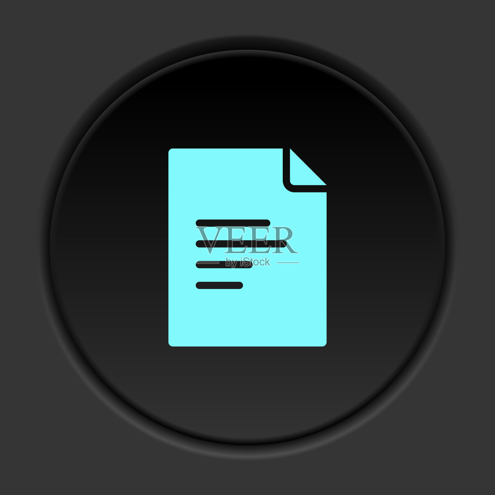 圆形按钮图标,文档。按钮横幅圆形,徽章界面的应用说明图标素材