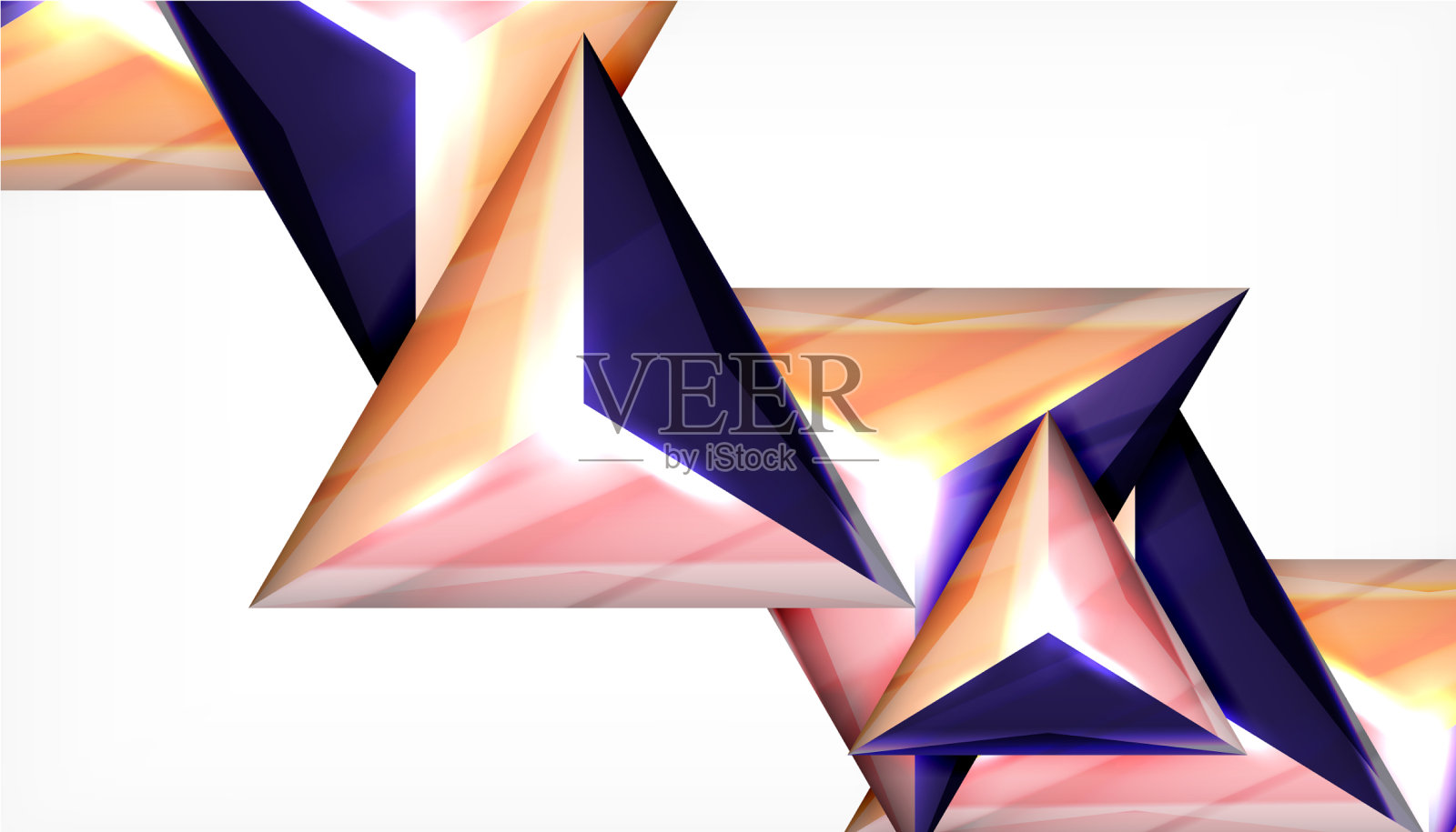 三角形几何抽象背景插画图片素材