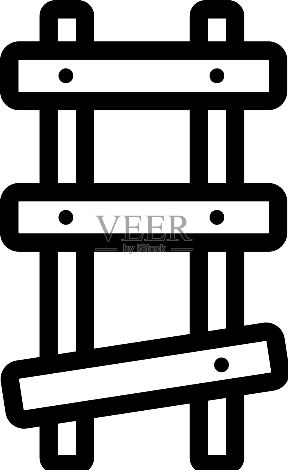 曲线楼梯图标轮廓图标素材