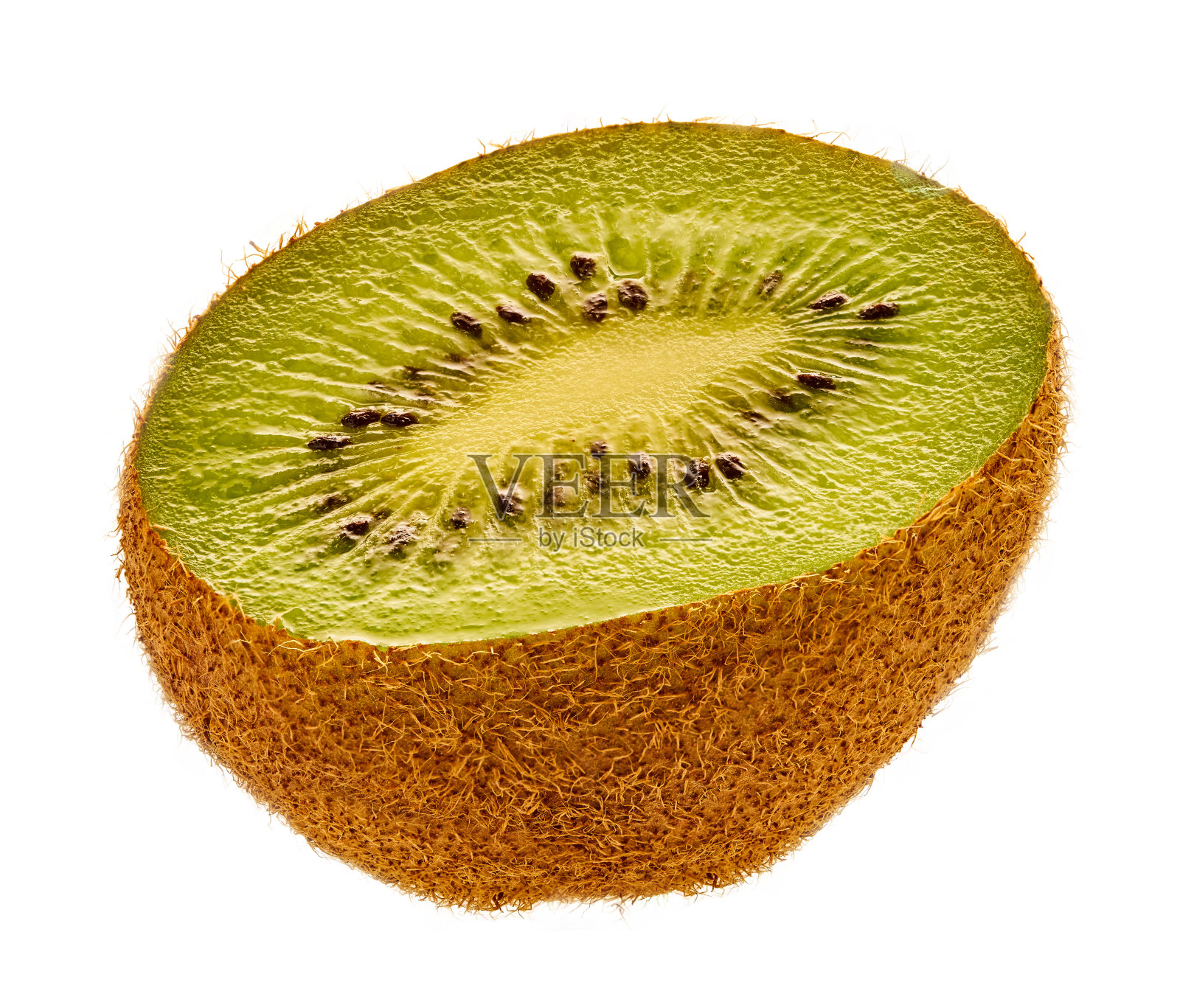 猕猴桃半孤立白色背景照片摄影图片