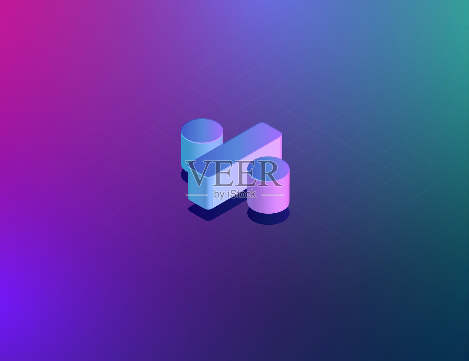 “三DEE”技术字体obelus符号字符,等距矢量插图插画图片素材