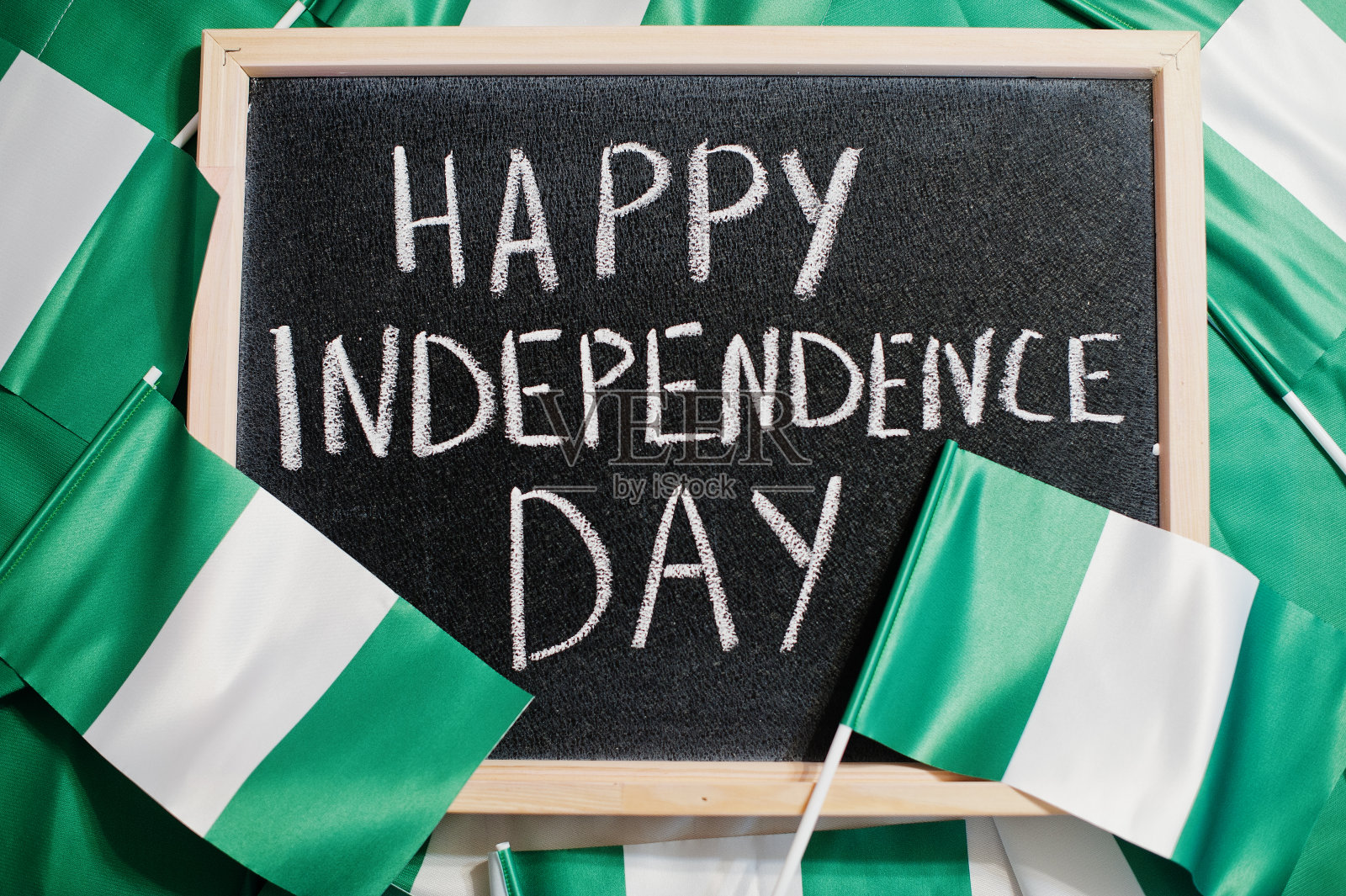 尼日利亚独立日快乐。照片摄影图片