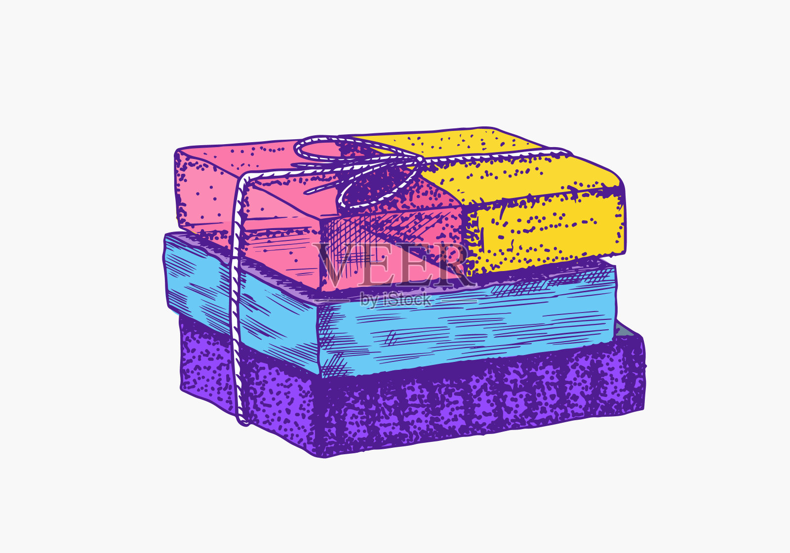 肥皂泡泡浴。有机化妆品,天然泡沫。为spa标签或横幅绘制单色雕刻草图插画图片素材