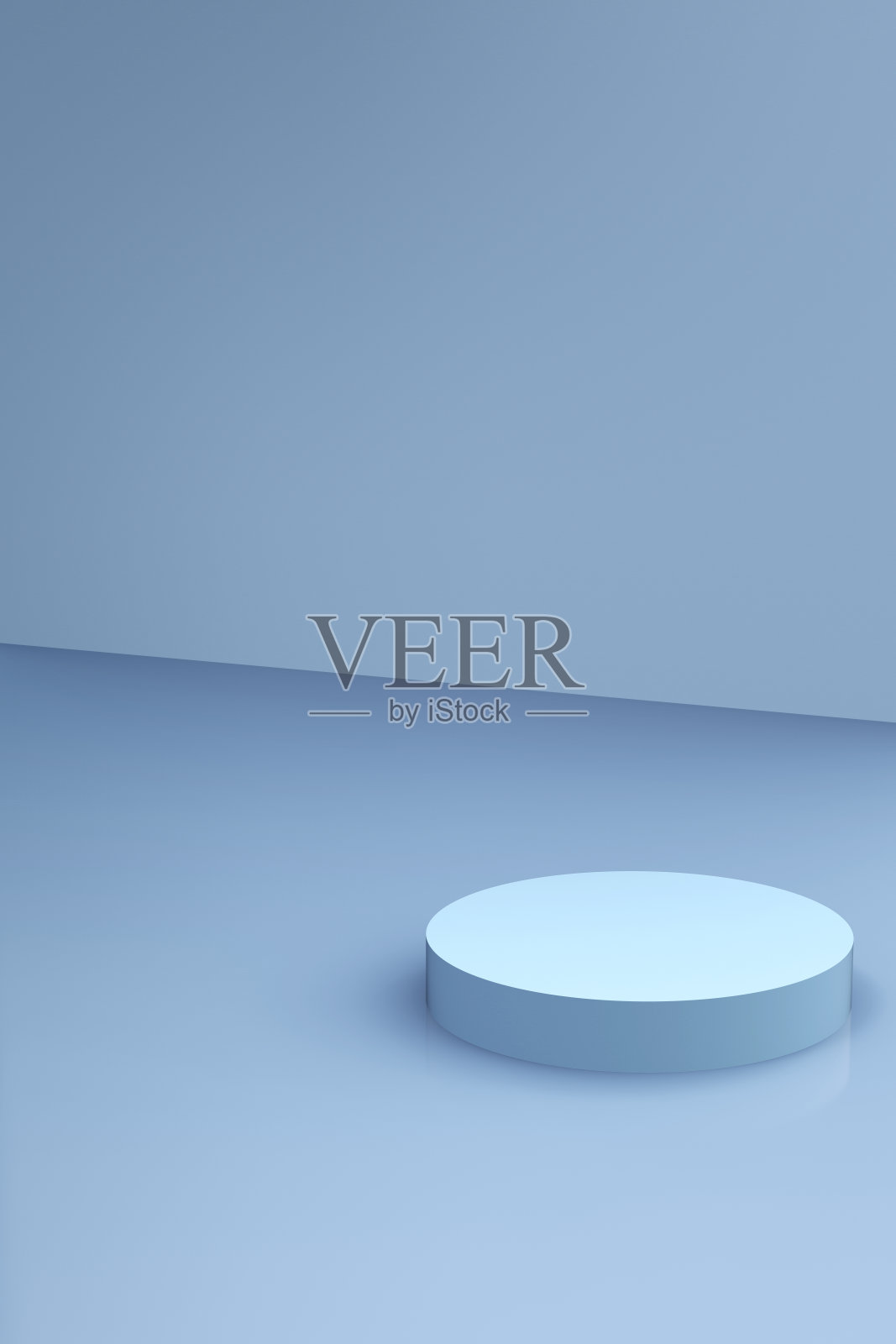 蓝色讲台3D背景照片摄影图片