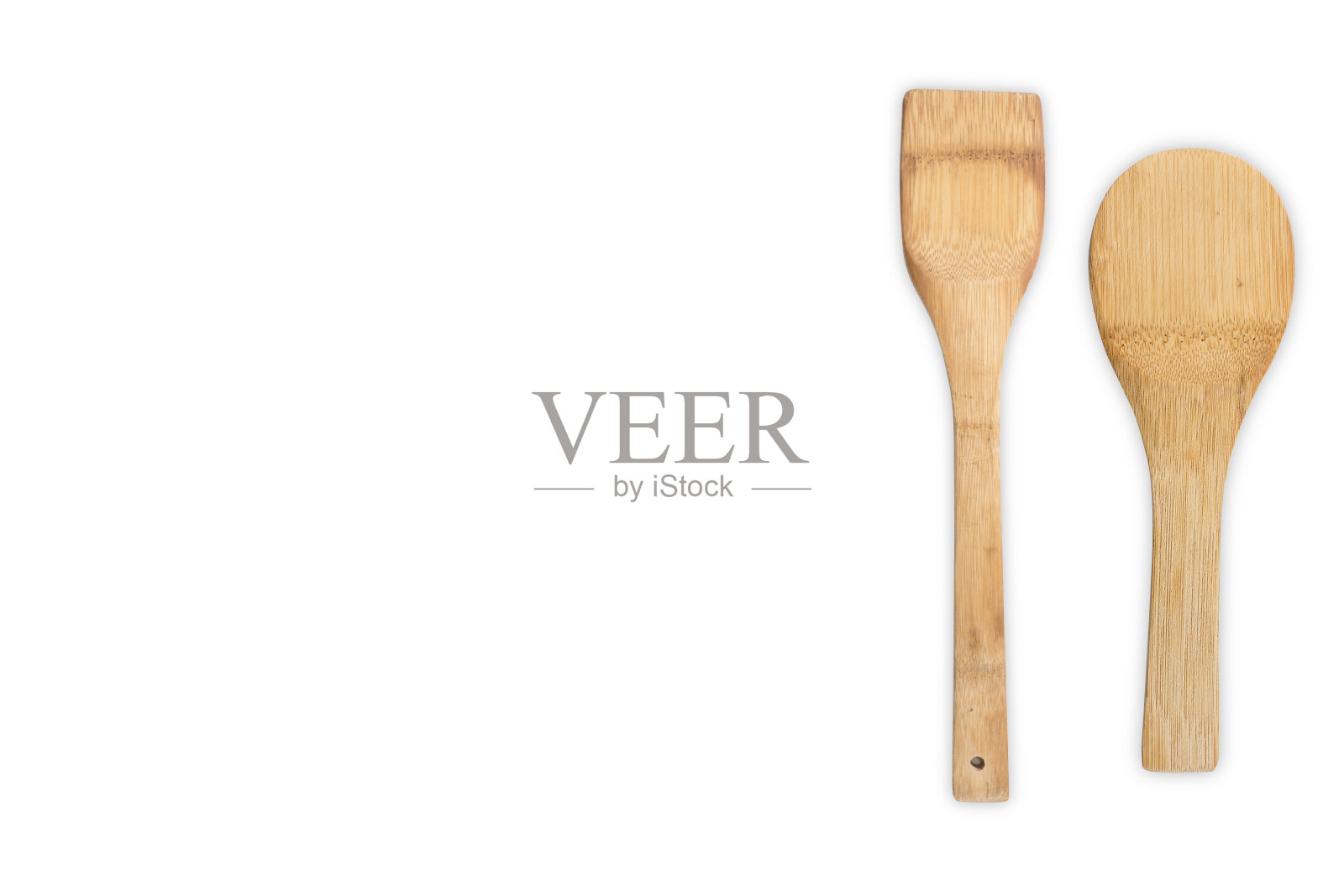 两个木制勺子照片摄影图片