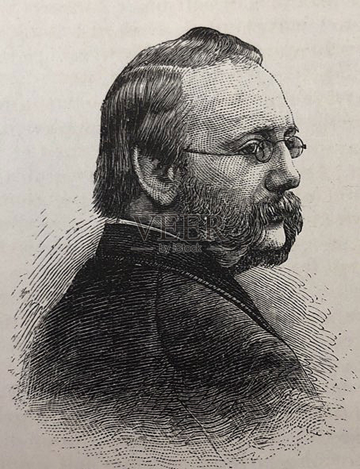 古董插图-约瑟夫·巴恩比-作曲家-指挥插画图片素材