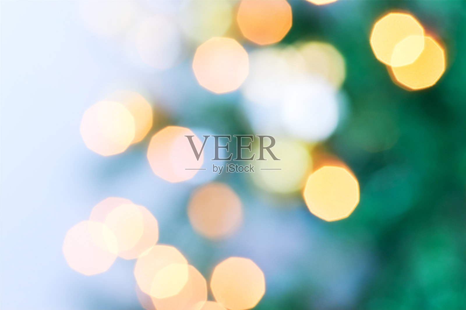 散焦散焦灯光背景。圣诞假期散景。照片摄影图片