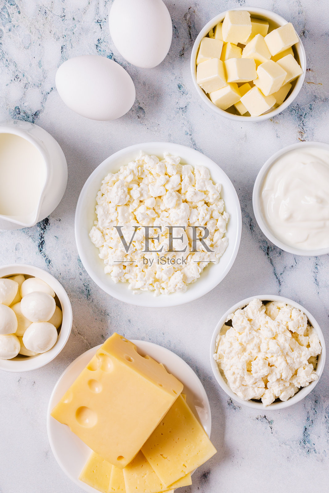 不同类型的乳制品照片摄影图片