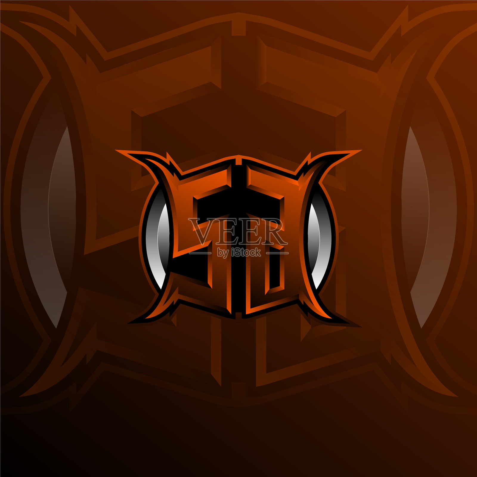 Sg标志字母设计为橙色标志插画图片素材