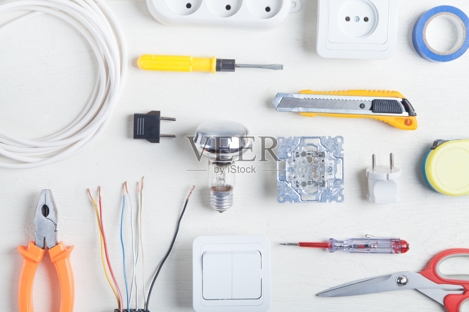 工作工具和组件。电气对象照片摄影图片