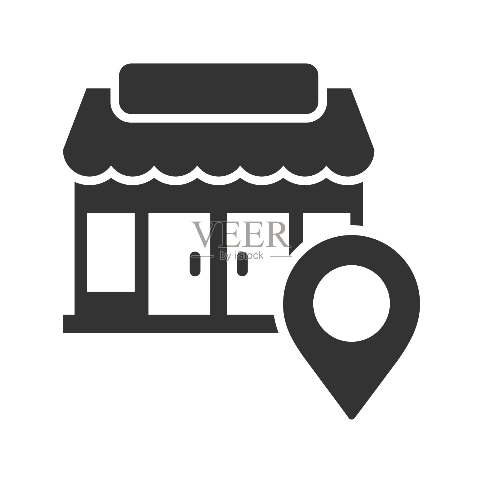 店位置图标插画图片素材