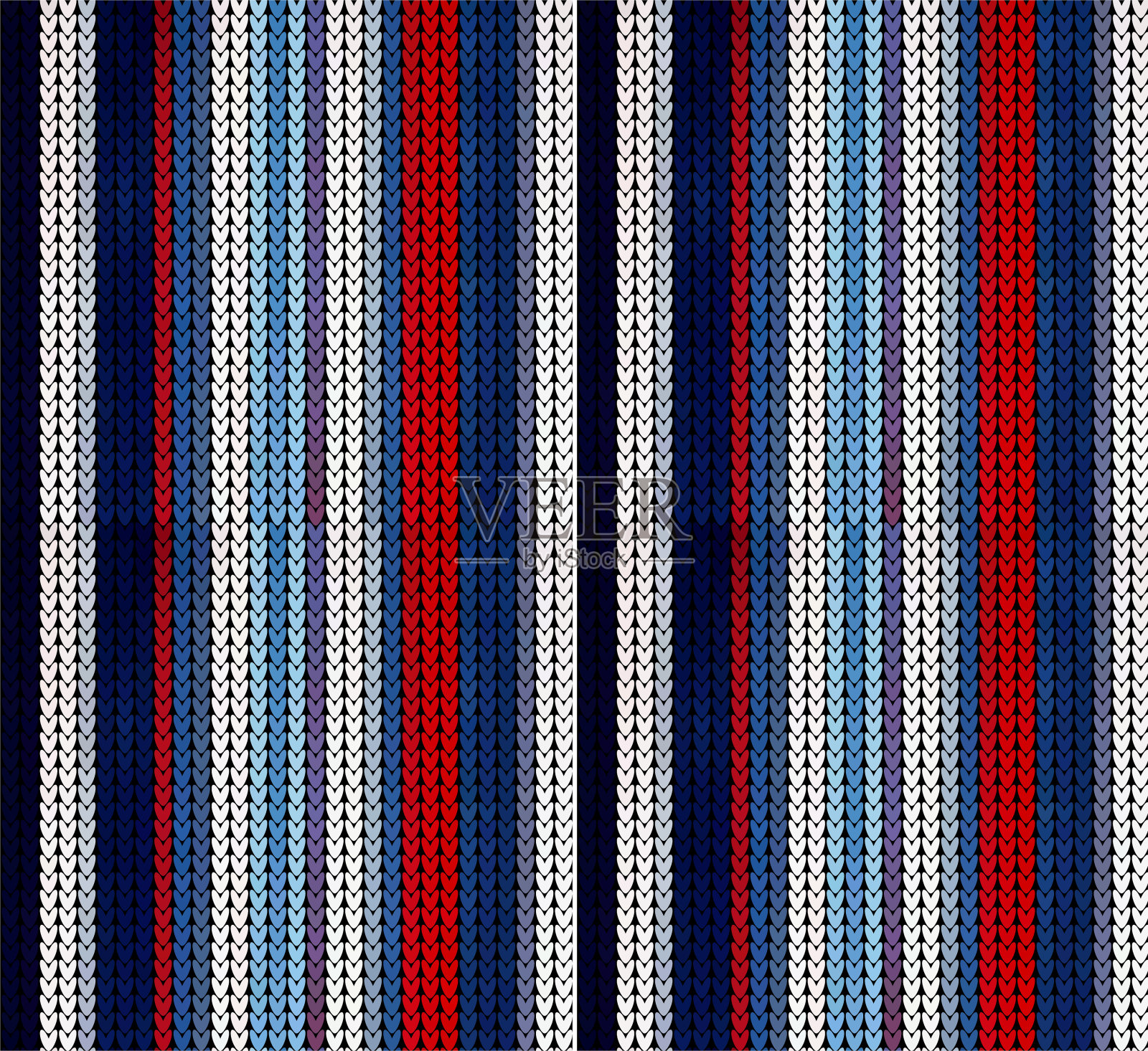 矢量无缝针织条纹图案插画图片素材