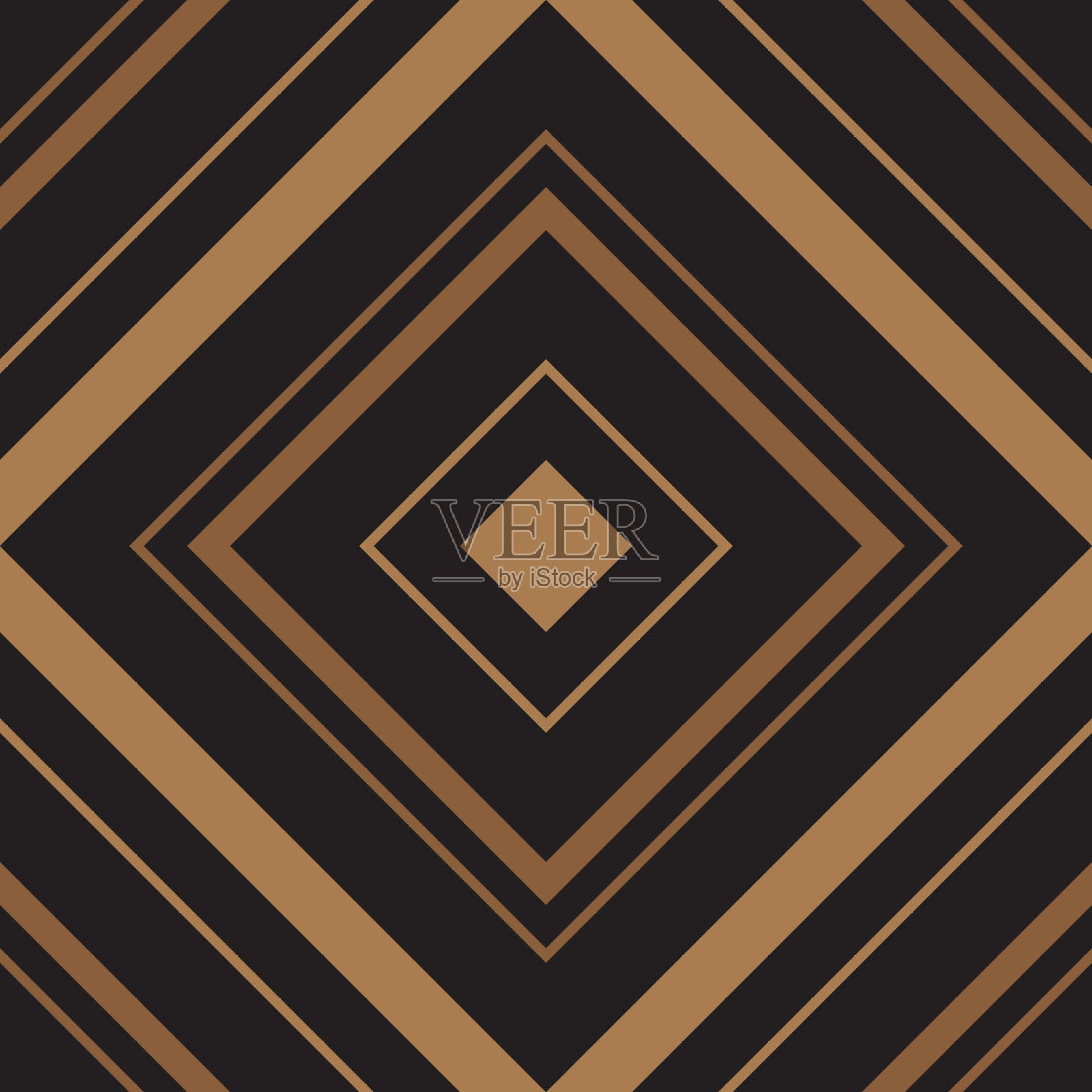 棕褐色菱形条纹无缝图案插画图片素材
