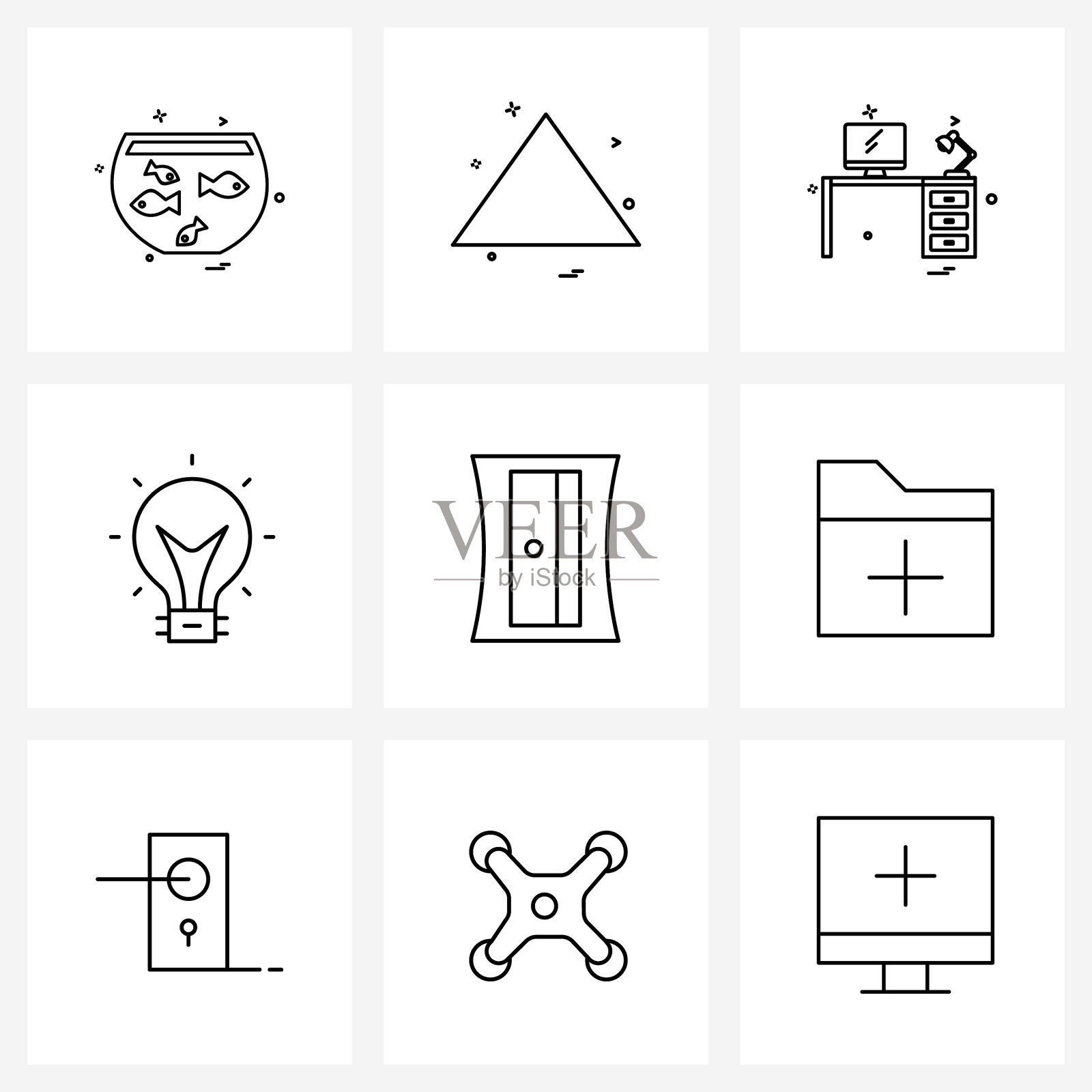 9 .界面线图标设置现代符号图标素材