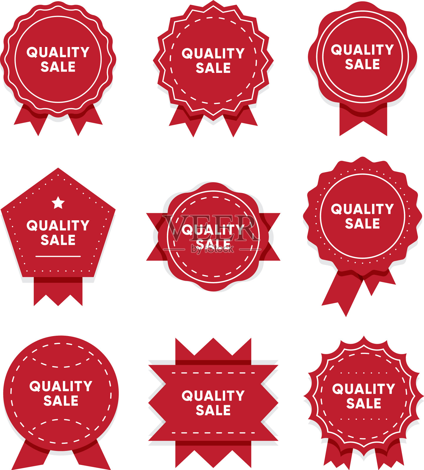优质销售优质红徽章套图标素材