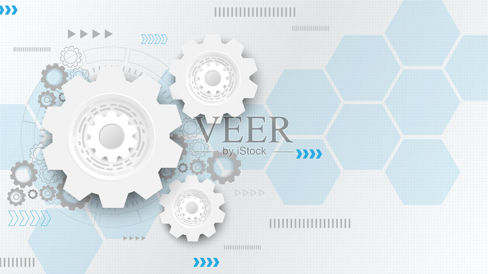 齿轮电路技术背景插画图片素材