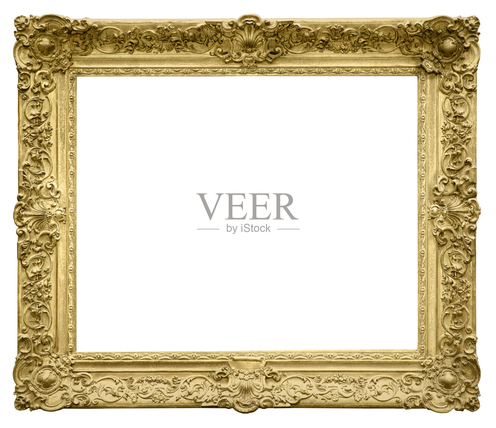 金色复古框架(包括所有的剪辑路径)照片摄影图片