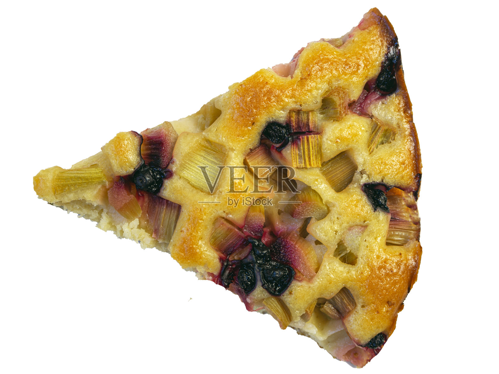 草莓大黄派照片摄影图片