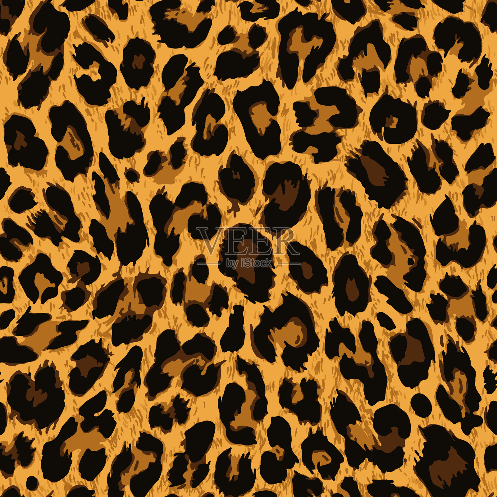 无缝花纹豹皮纹理插画图片素材