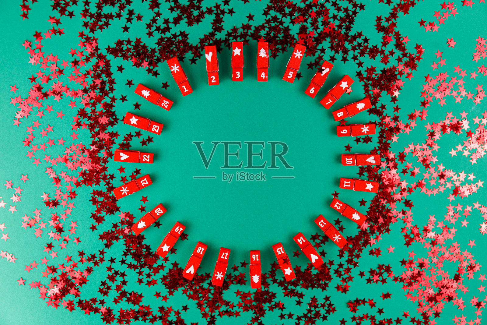 圣诞背景与节日项目和星星照片摄影图片