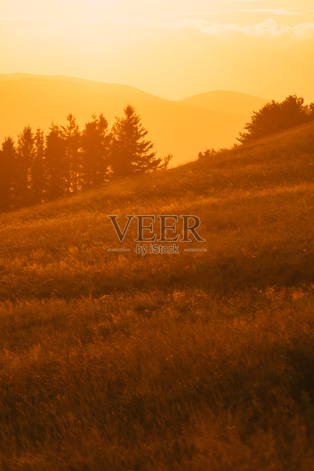 山上的日落——比斯扎迪国家公园照片摄影图片