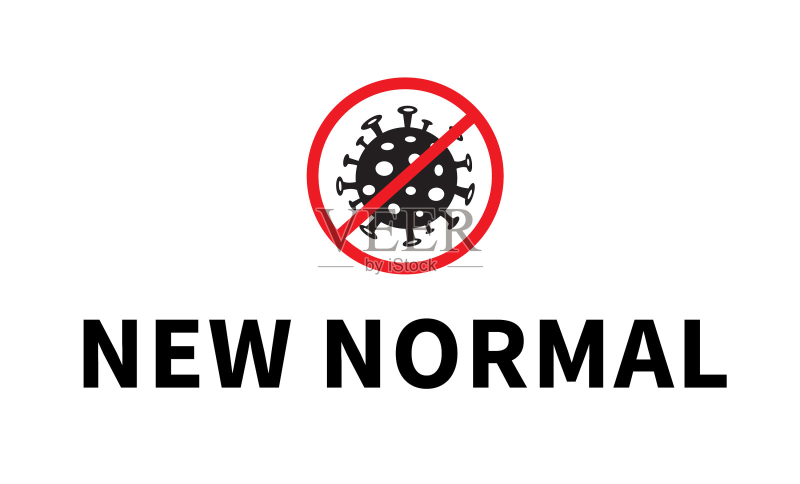 新的正常词汇,人们改变新的生活方式插画图片素材