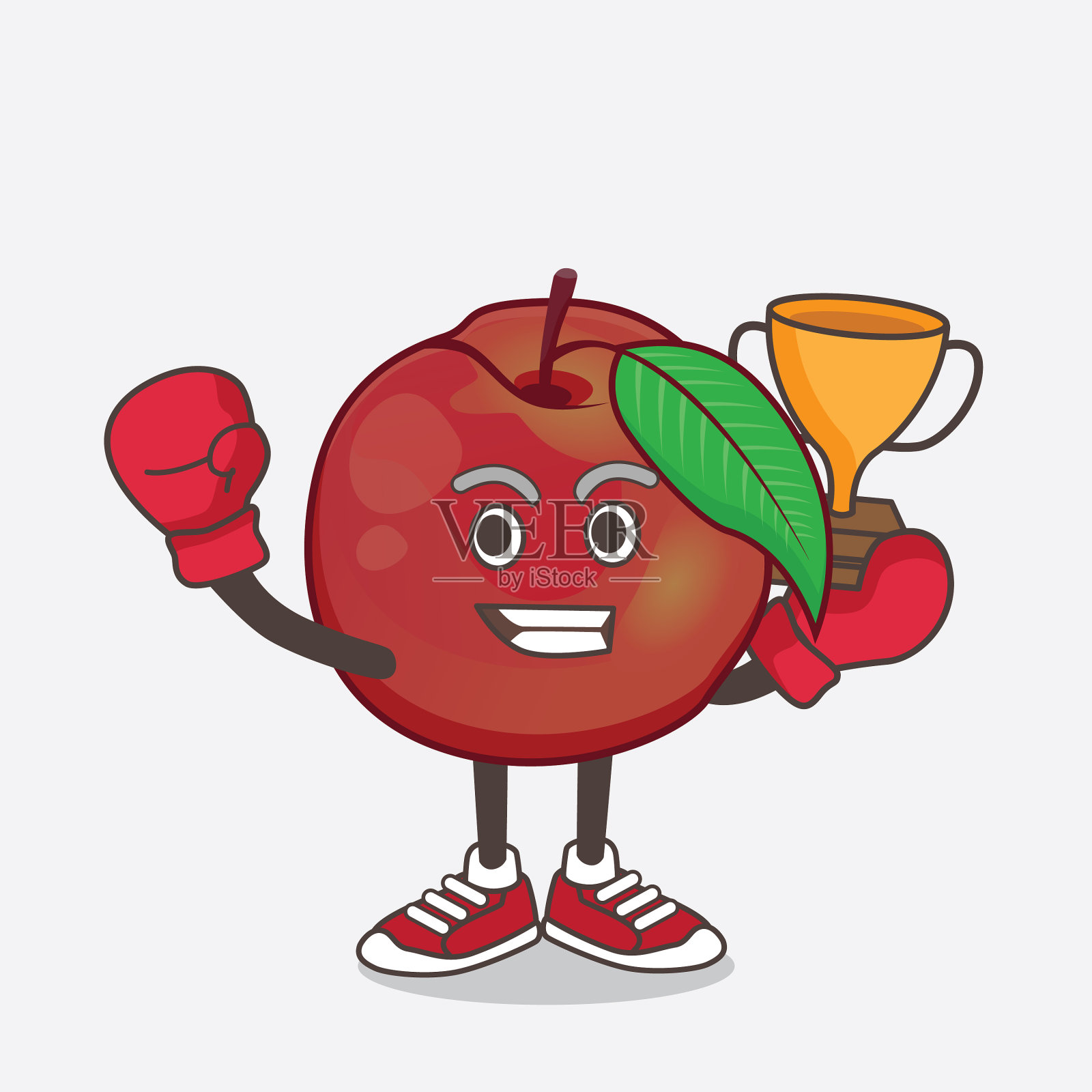 卡通形象为油桃水果插画图片素材