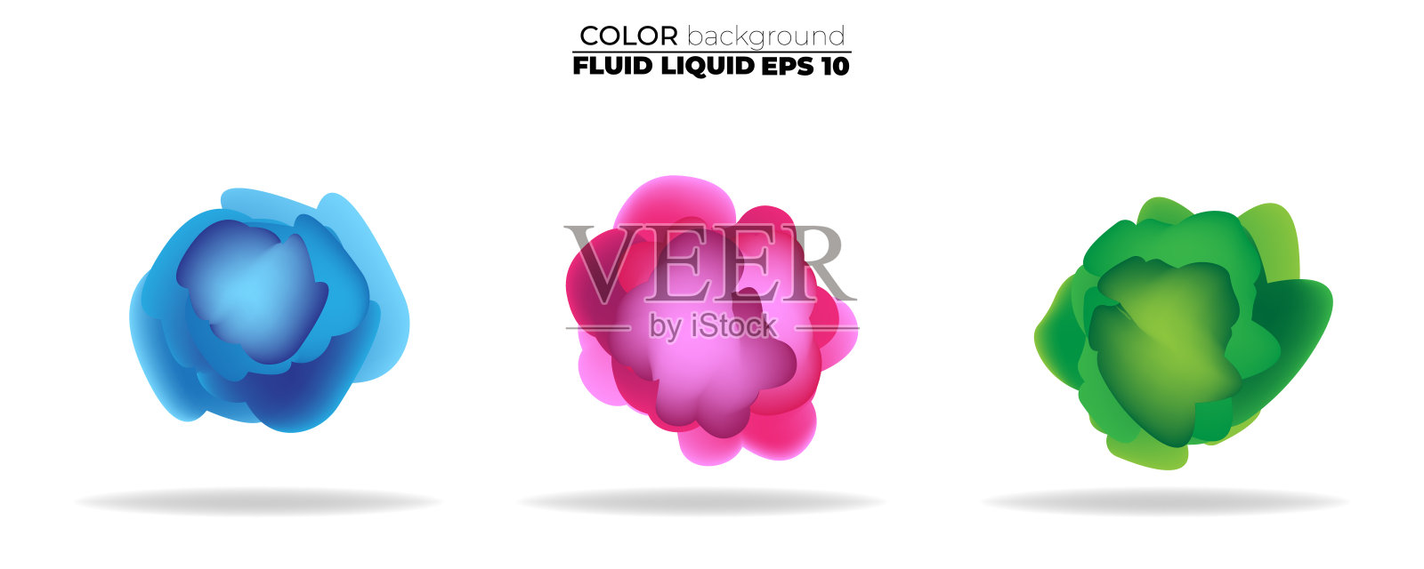 流体形状矢量集。梯度液体与霓虹灯颜色,项目的设计,传单,persentation,礼品卡,海报在墙上,着陆页,封面,横幅,社交媒体张贴插画图片素材