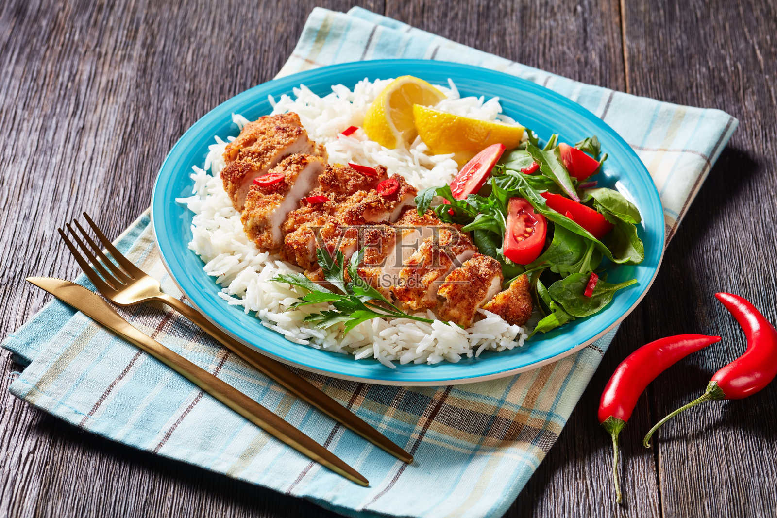 炸鸡胸肉照片摄影图片