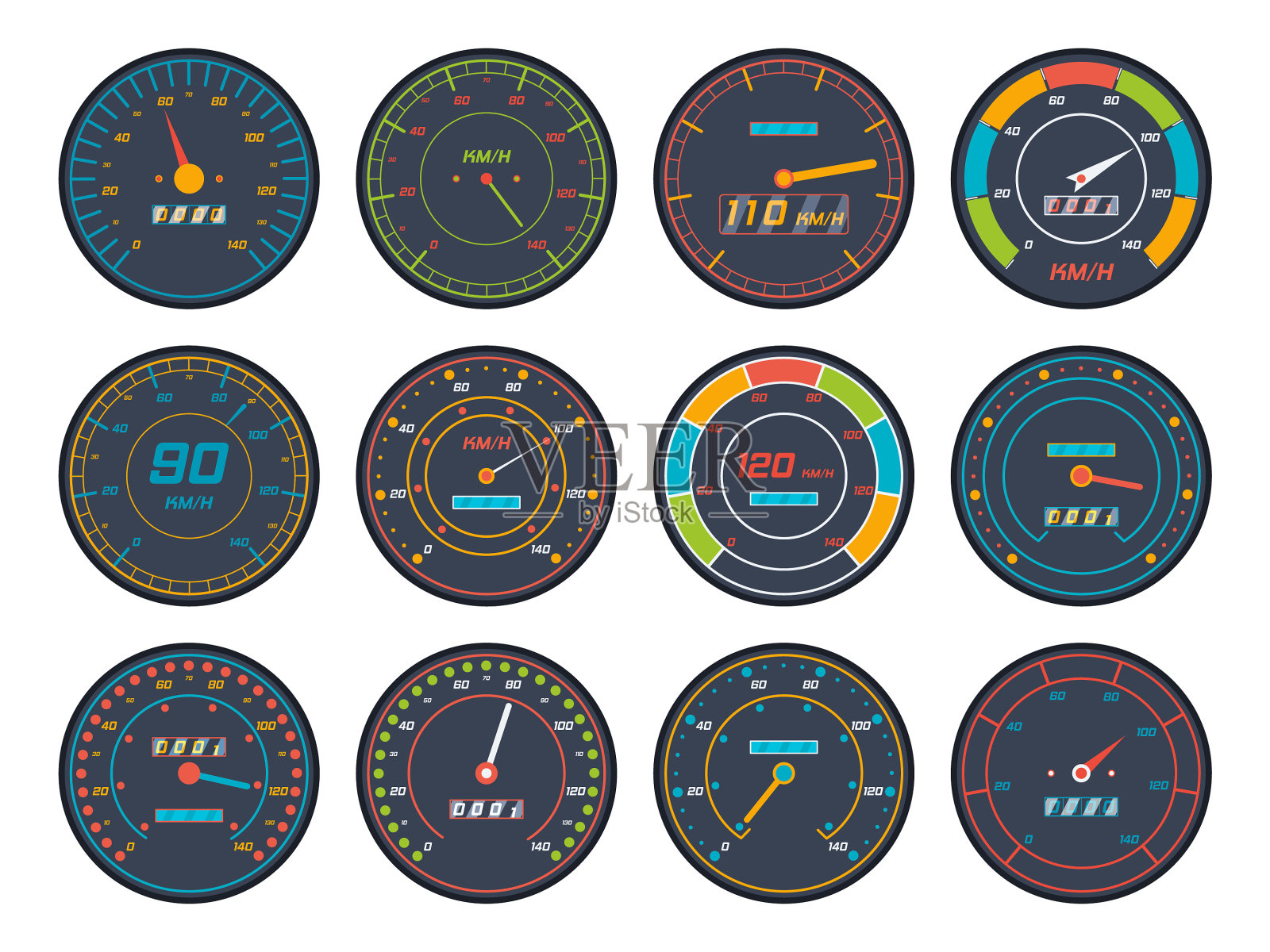 引擎速度计的图标插画图片素材