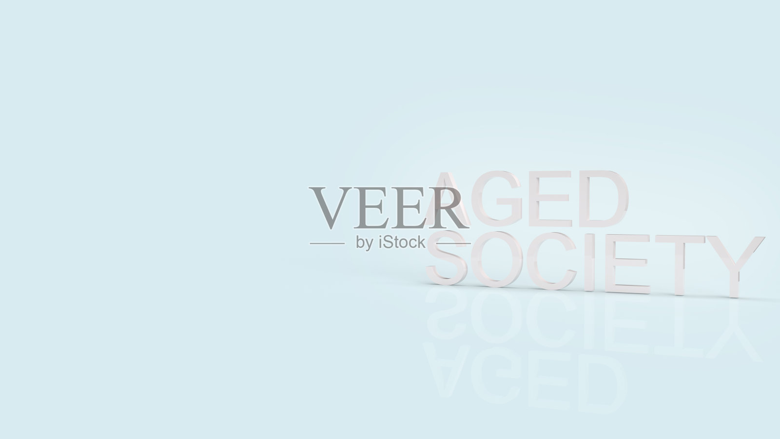 老年社会字在蓝色背景为社会内容3d渲染。照片摄影图片