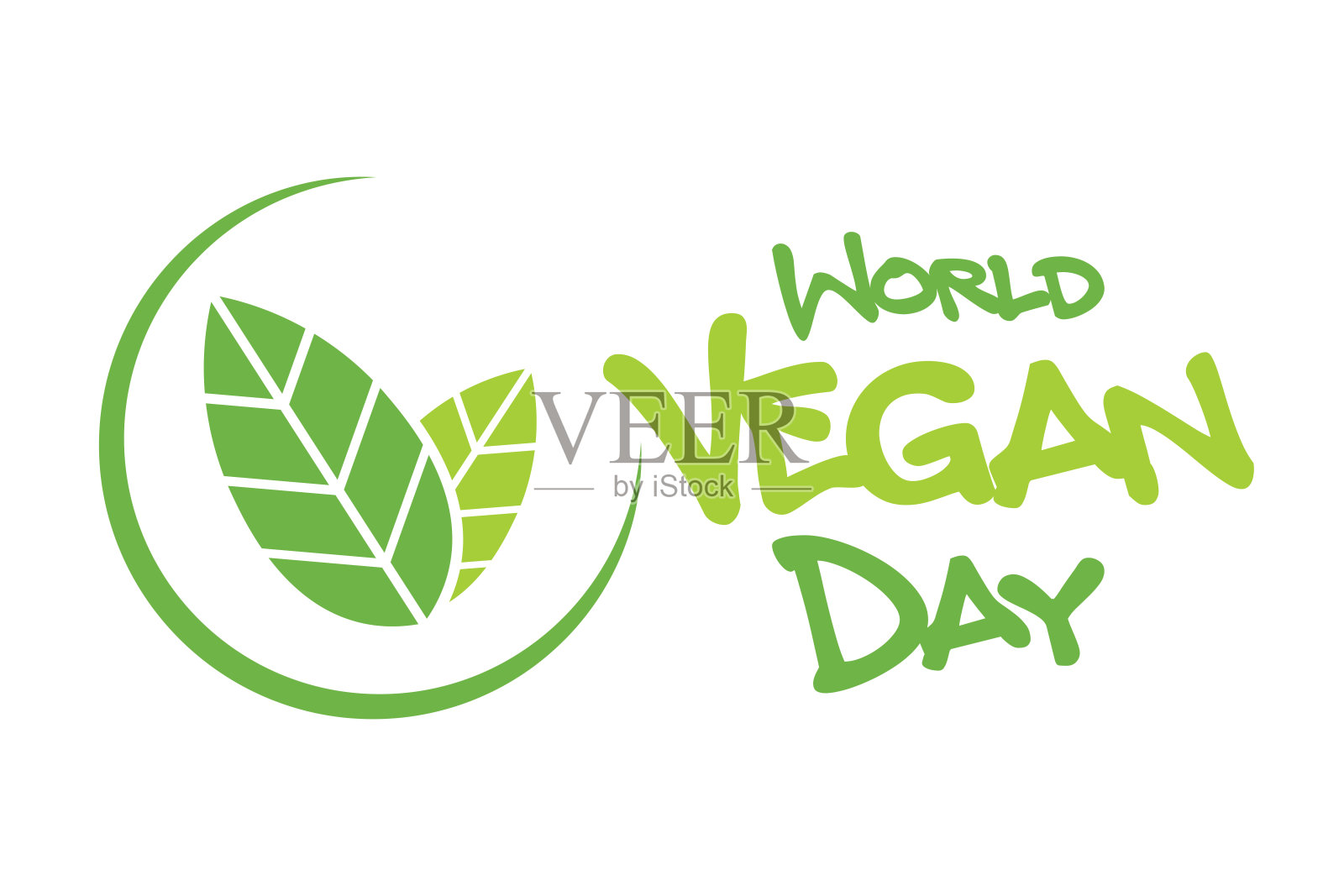 世界素食日。11月1日。节日的概念。模板的背景,旗帜,卡片,海报与文字题词。向量EPS10插图。插画图片素材