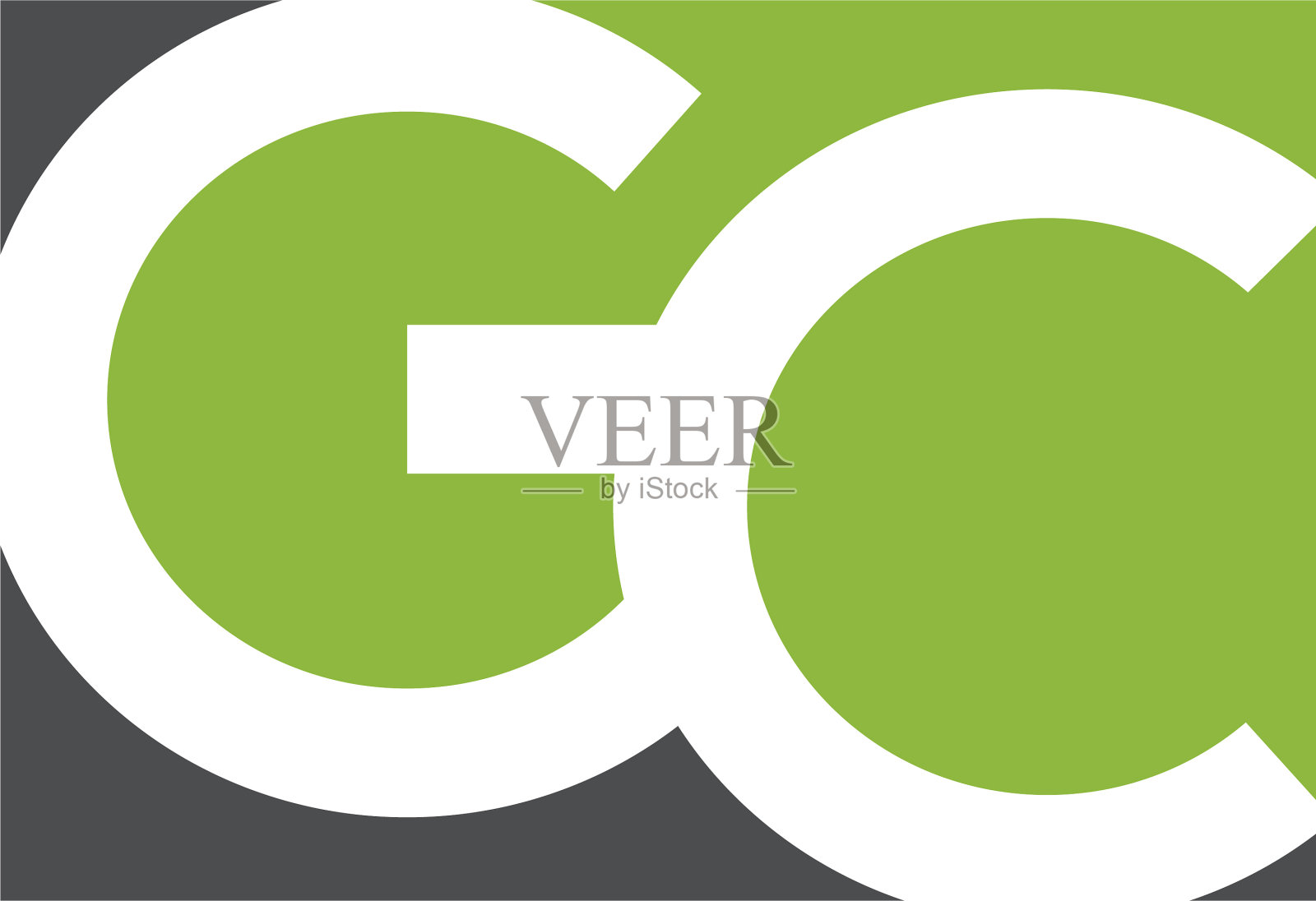 首字母gc或CG标志设计模板设计元素图片