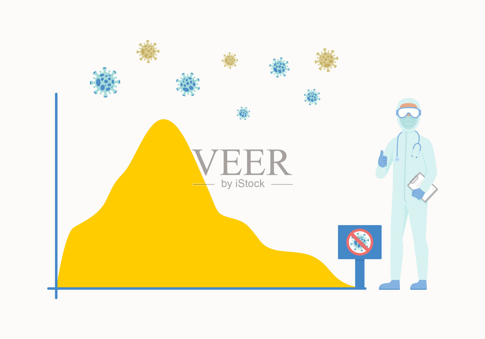 医生在病房里插画图片素材