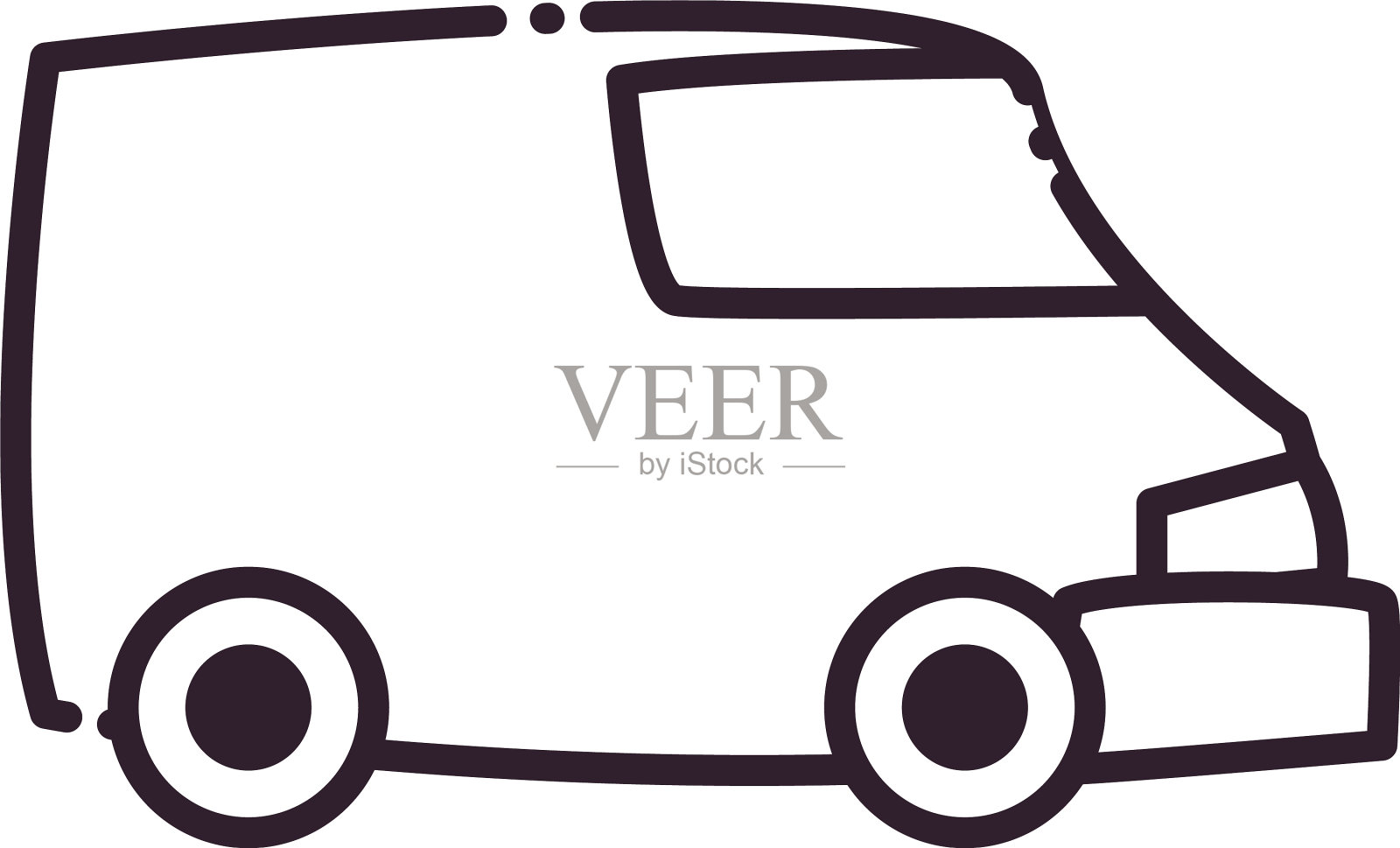 卡车线条风格图标设计设计元素图片