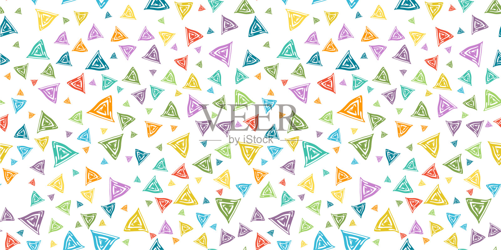 无缝颜色图案任意形状插画图片素材