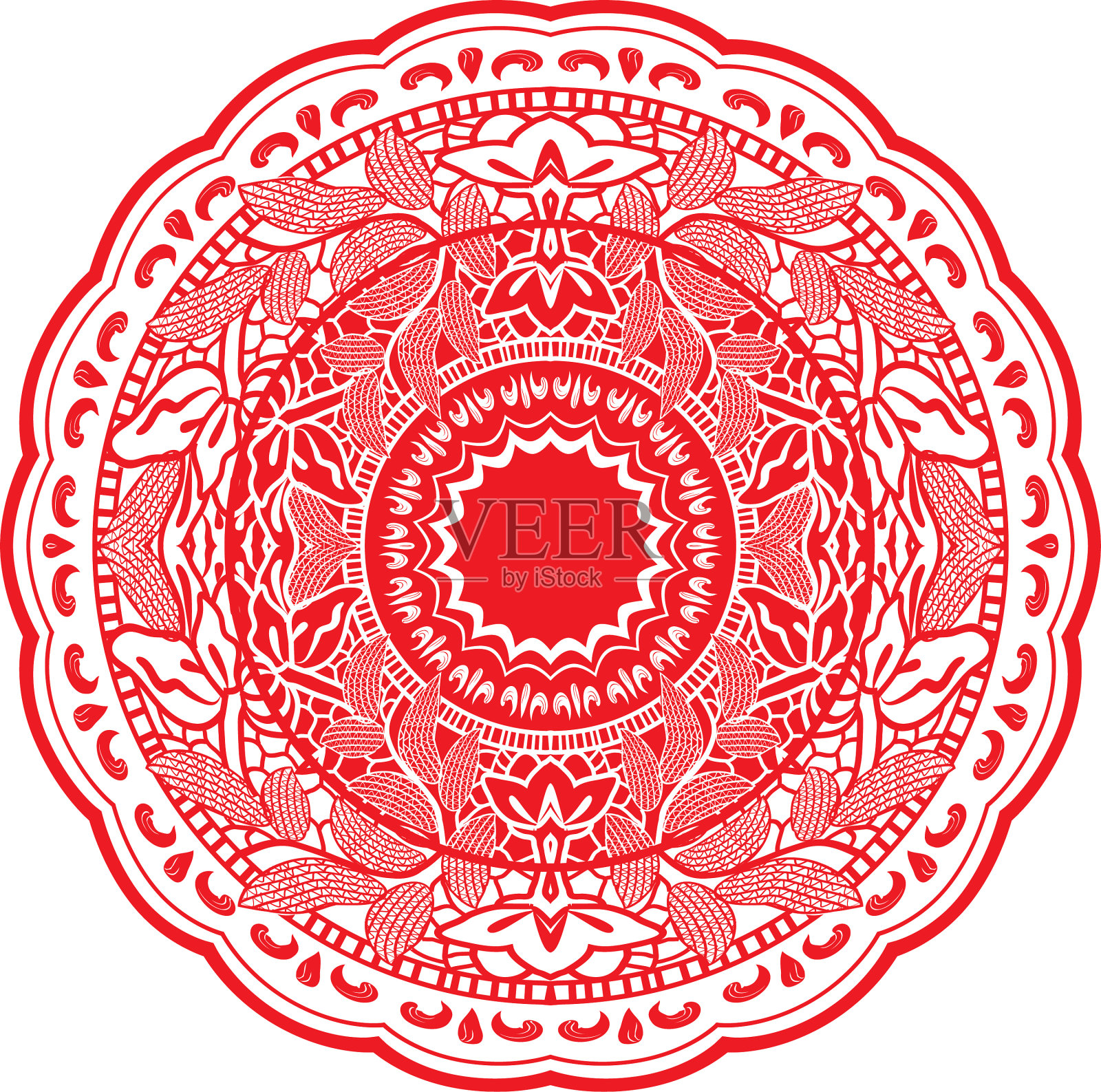 餐巾花边图形设计圆椭圆形插画图片素材