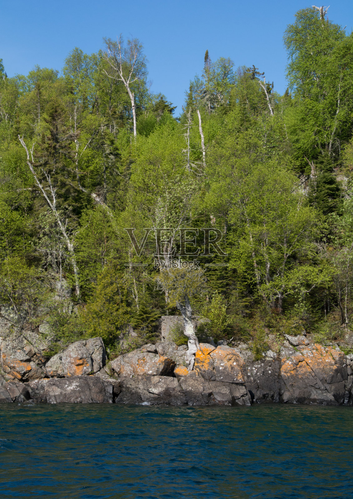 明尼苏达州苏必利尔湖岸边照片摄影图片