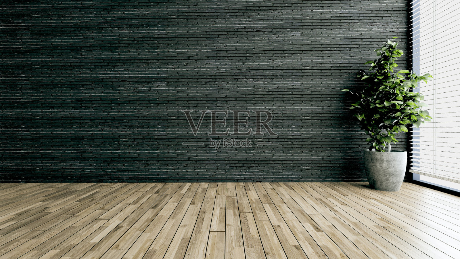 极简设计空现代办公室或家庭3D渲染照片摄影图片