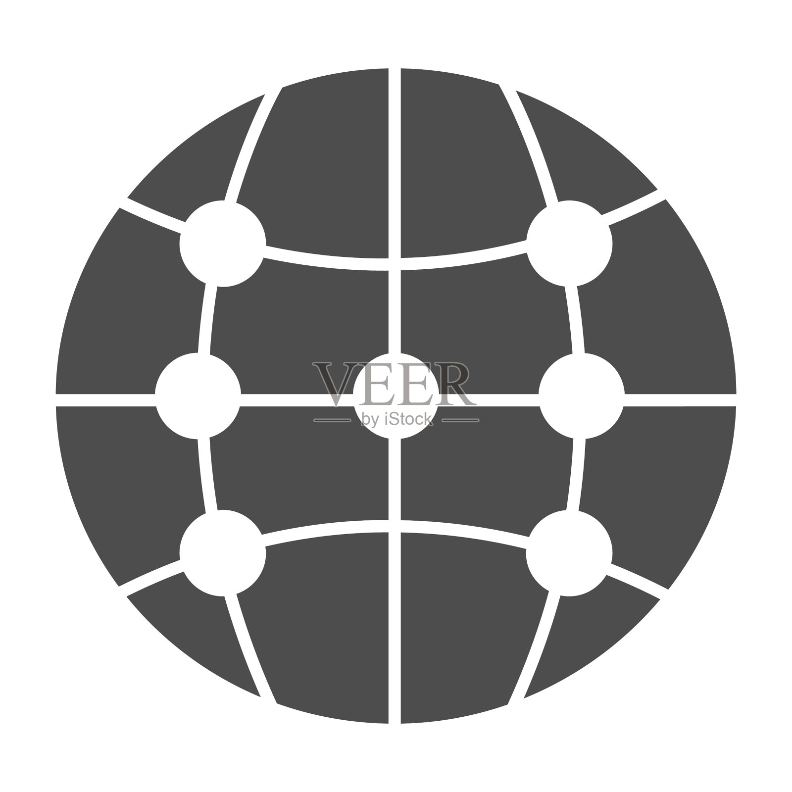 全球科技固体图标世界全球标志插画图片素材
