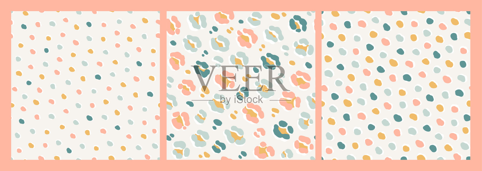 抽象点蜡笔波西花纹集5插画图片素材