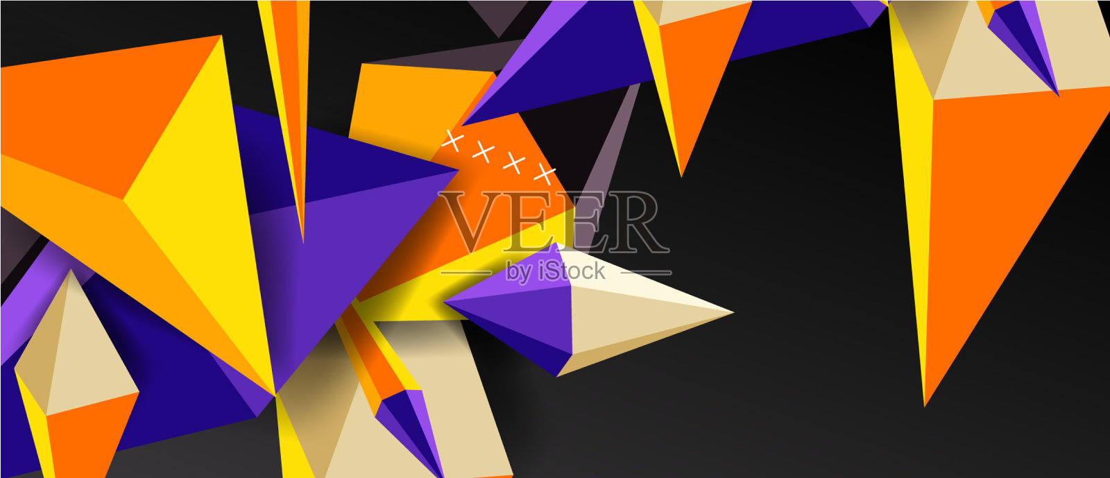 时尚简单的三角形抽象背景插画图片素材