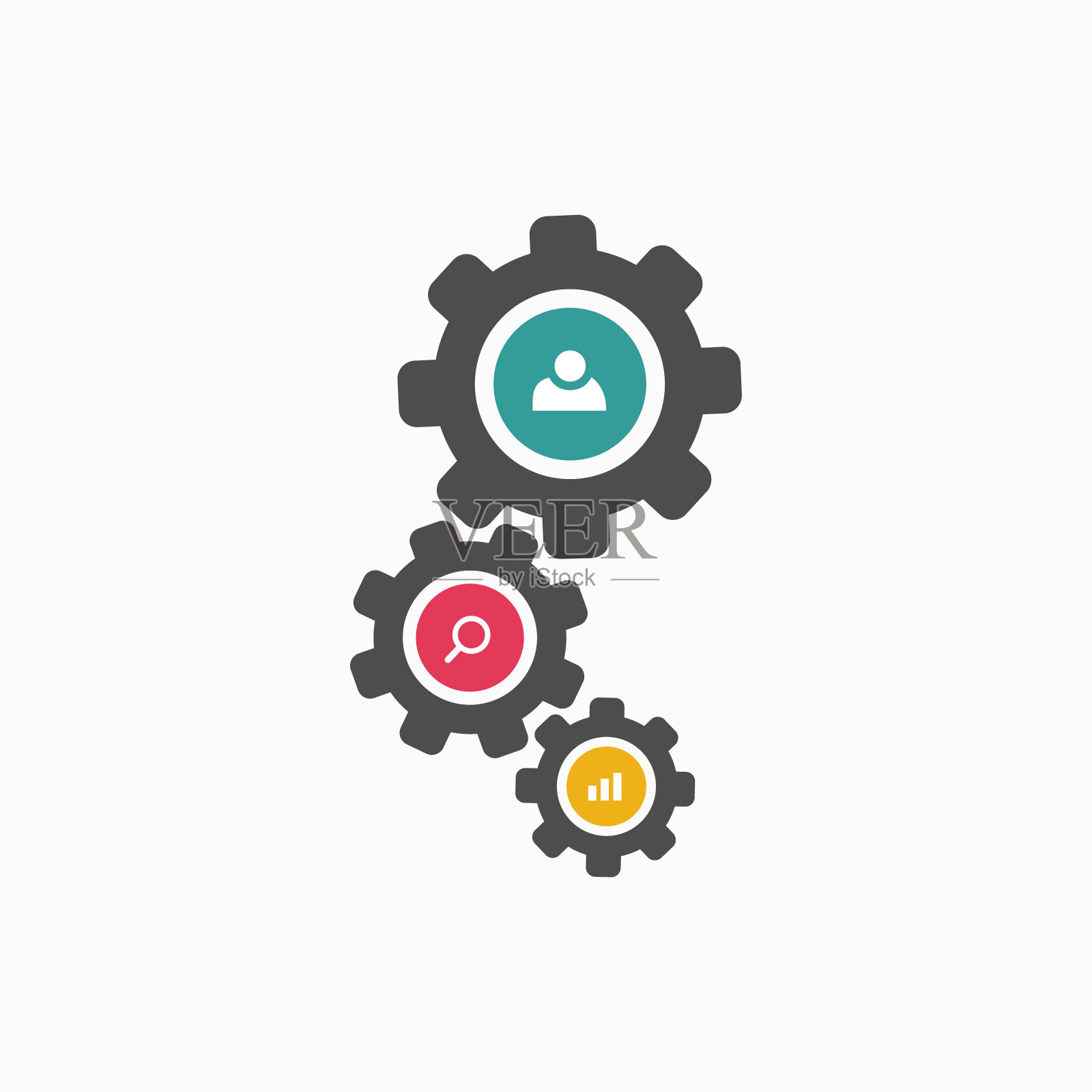 带有齿轮矢量的业务模板插画图片素材